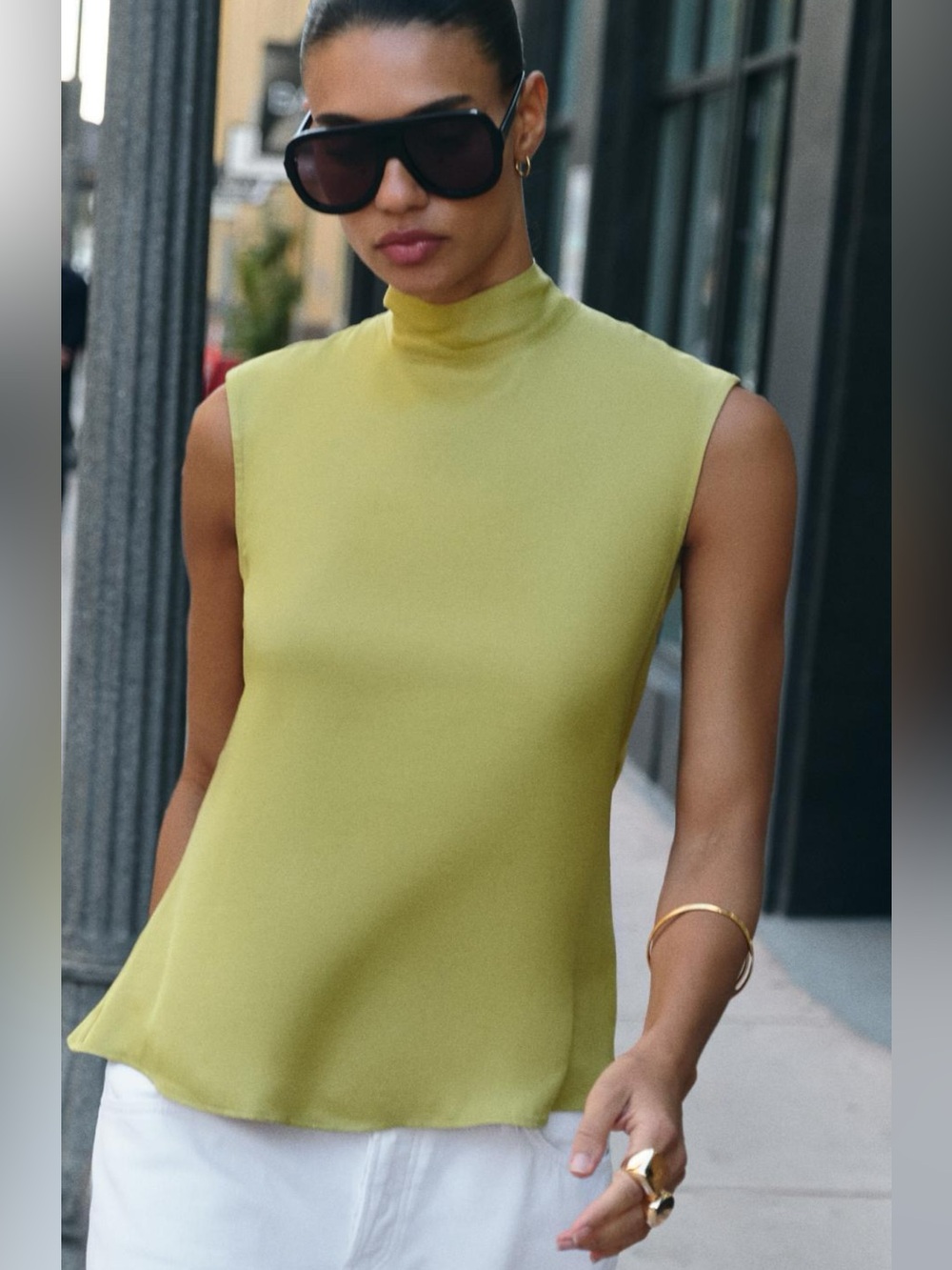 Zara Sleeveless Satin Top